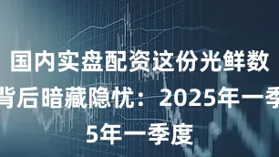 国内实盘配资这份光鲜数据背后暗藏隐忧：2025年一季度